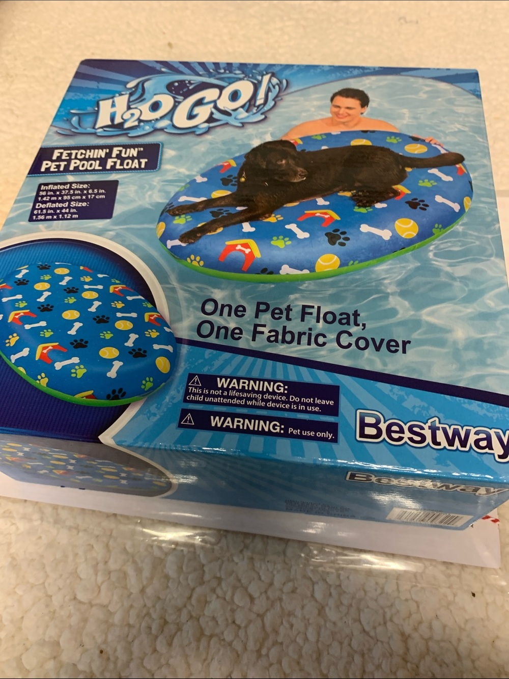 Bestway Pet Pool Float for Dogs NEW A Float & Removable Fur-Friend Fabric Cover